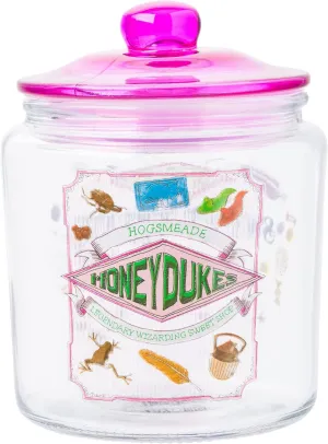 Silver Buffalo Harry Potter Hogsmeade Honeydukes Treats Glass Cookie Snack Candy Jar With Lid (Small)