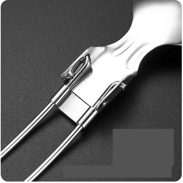 Silverware Flatware Cutlery Set, 3/12/18/24/30/36 Pieces 304 Stainless Steel Folding Tableware Knife, Fork And Spoon Set Outdoor Picnic Camping Portable Tableware Foldable Spoon(Dark green,2