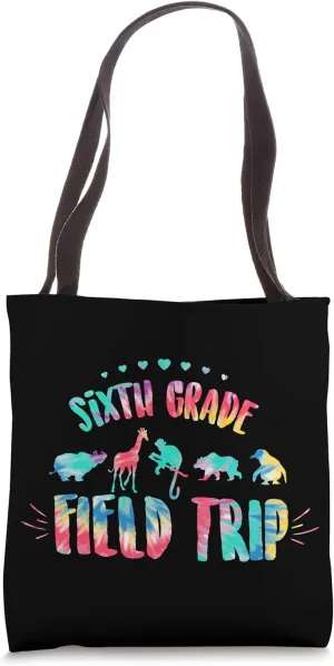 Sixth Grade Students School Zoo Tie Dye Field Trip Matching Tote Bag