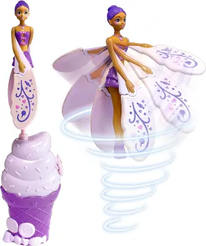 Sky Dancers Purple Licious– The Original Flying Doll Toy – Pull String Powered, Use Indoors or Outdoors, No Batteries Required, Gift for Kids 6 