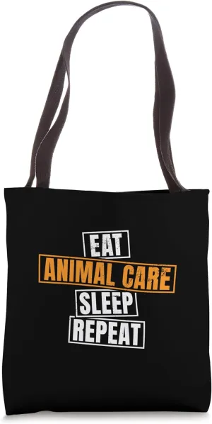 Sleep Animal Care Repeat Animal Lover Zoo Keeper Zoologist Tote Bag