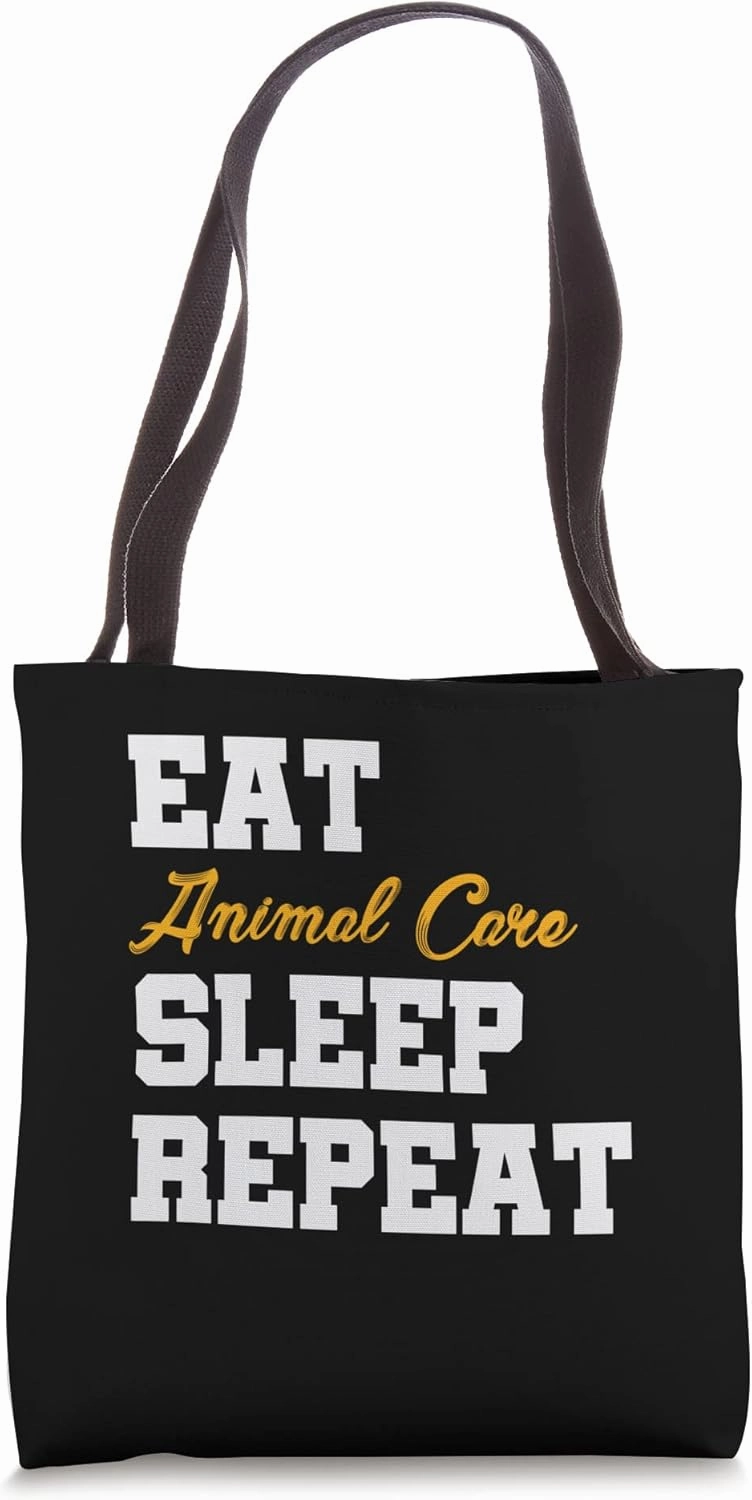Sleep Animal Care Repeat Animal Lover Zoo Keeper Zoologist Tote Bag