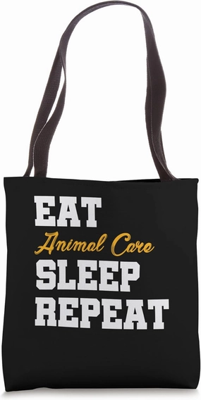 Sleep Animal Care Repeat Animal Lover Zoo Keeper Zoologist Tote Bag
