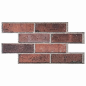 Smart Tiles Peel and Stick 2-Sheet 21 x 11 Backsplash - Brik Porto|Dosseret Smart Tiles peler et coller 21 x 11, 2 feuilles - Brik Porto