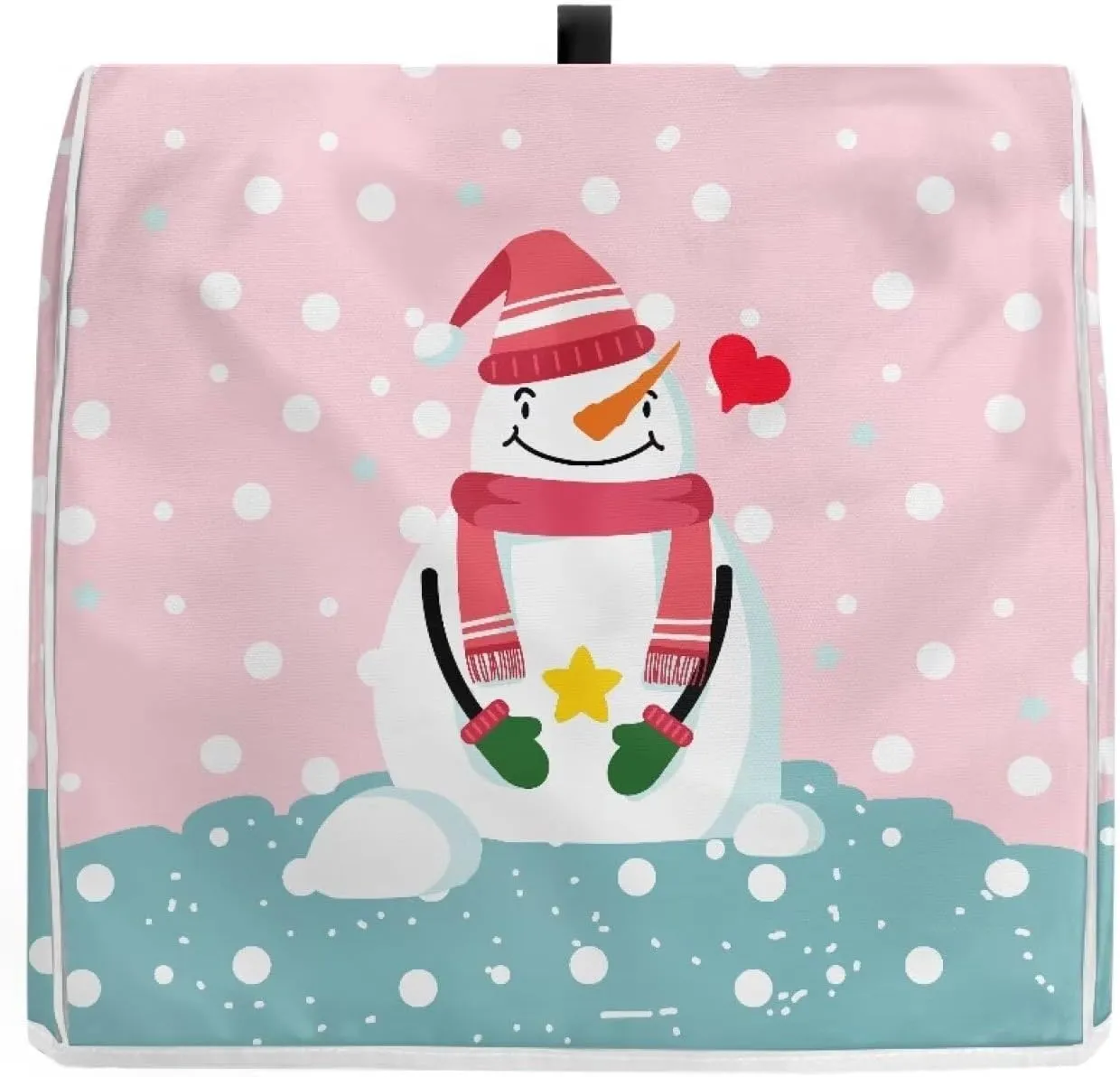 Snowman Stand Mixer Cover Comfortable Food Processor Cover Dust And Fingerprint Resistant Blender Storage Bag Suitable for 4.5 Qt And All 5 Qt Mixer Kitchen Accessories Decorating