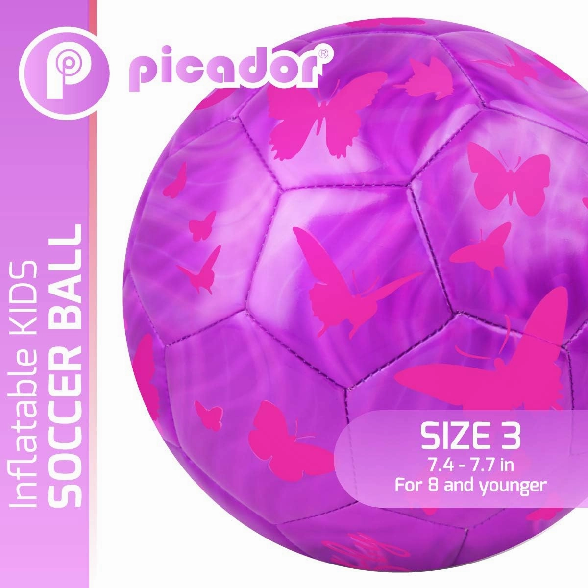 Soccer Ball Size 3 4,Sparkling Girls Soccer Ball for Kids Toddlers Children Indoor Outdoor Backyard Play Sport Ball