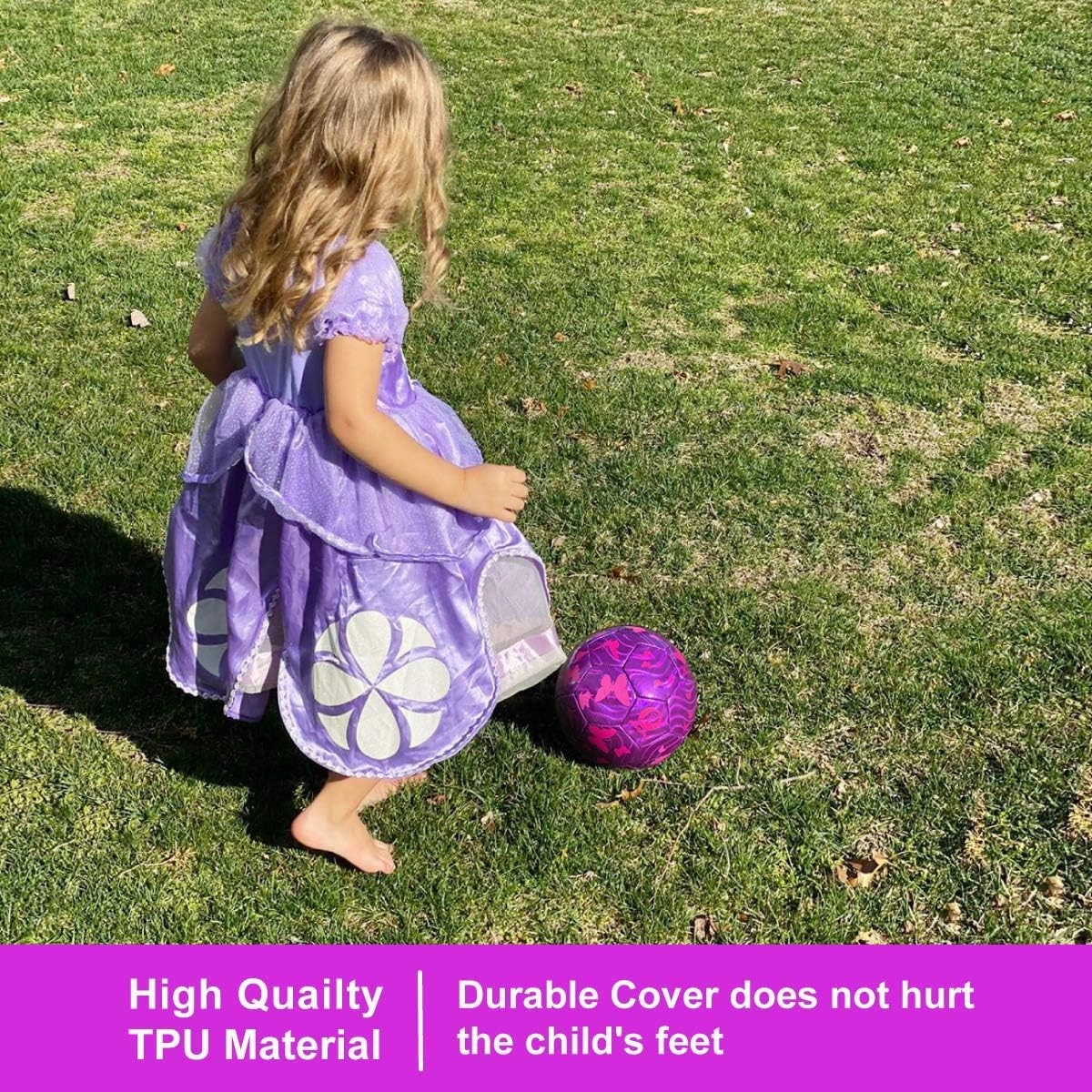 Soccer Ball Size 3 4,Sparkling Girls Soccer Ball for Kids Toddlers Children Indoor Outdoor Backyard Play Sport Ball