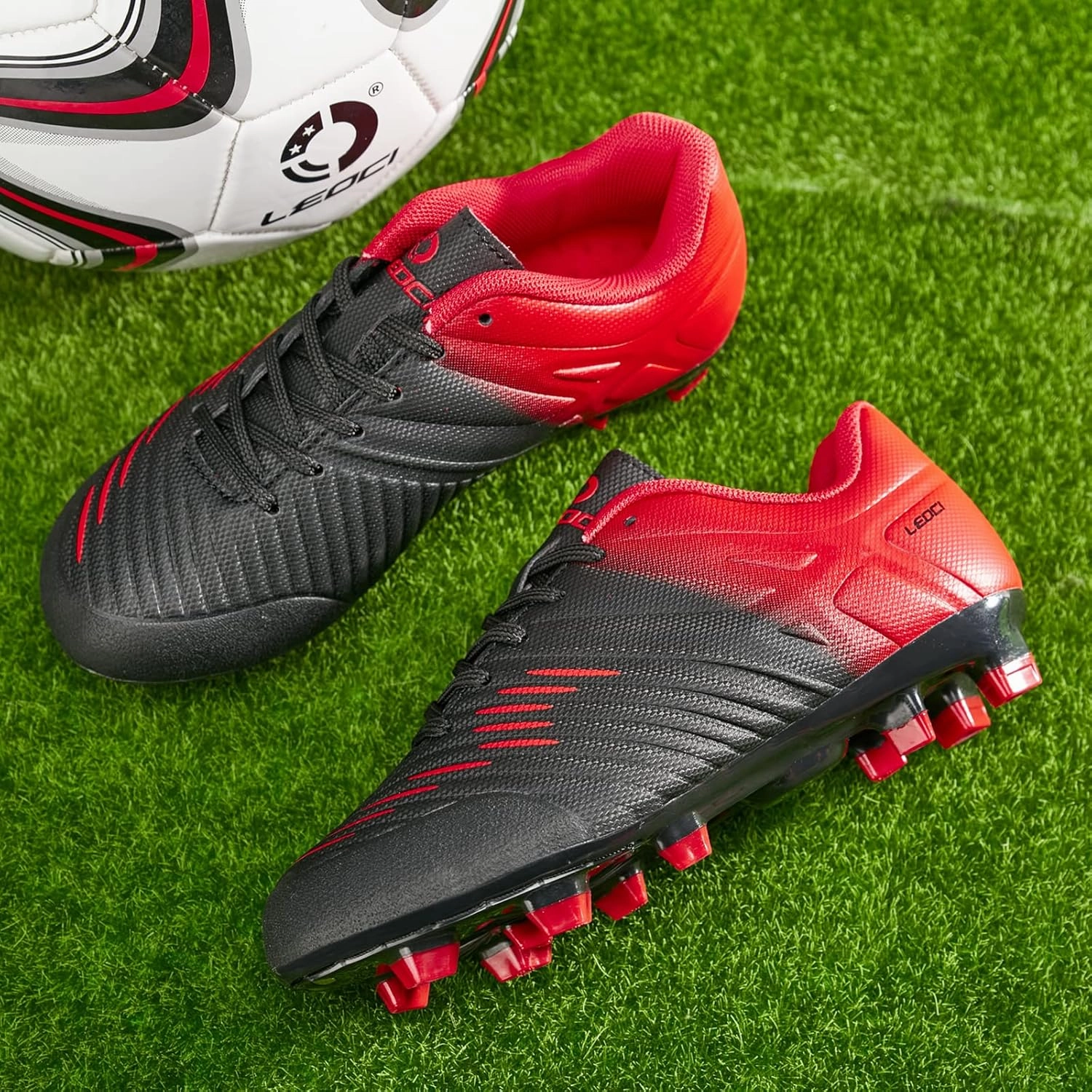 Soccer Shoes for Boys Pink Soccer Cleats Breathable Athletic Toddler Black Football Boots for Outdoor Indoor Soccer Shoes for Girls AG/FG