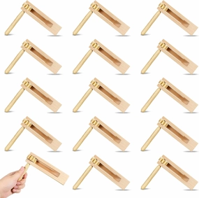 Sotiff 16 Pcs Wooden Ratchet Noise Maker for Sporting Events Bulk Mexican Rattle Ratchet Wood Noise Maker for Party Favor and Celebrations Birthday Present Sports Events, 6 x 5.5 x 1.4 Inches