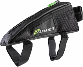 SP2 Bicycle Frame Storage Bag, Bolt on or Strap to Top Tube, Side Mesh Pockets