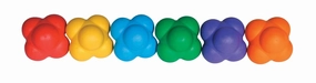 Sportime - 1272724 Rubber React-2-Ball with Erratic Bounce - Set of 6 - Multiple Colors