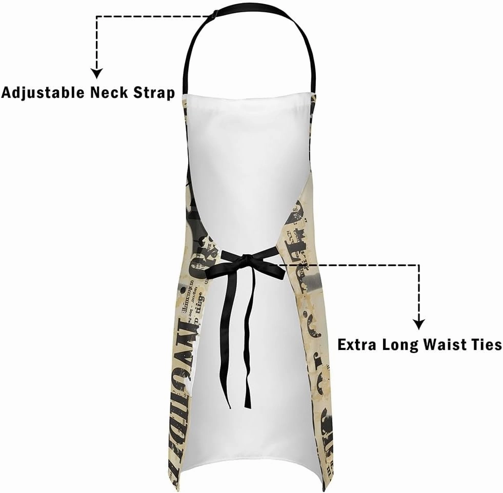Sporting Theme Aprons for Men Women,Fashion Modern Sports Game Waterproof Apron