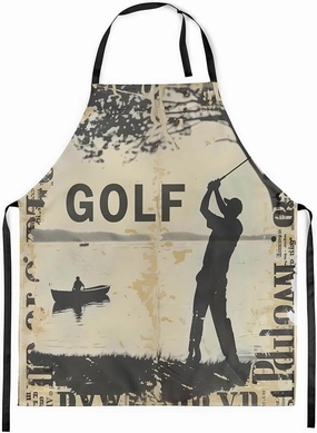 Sporting Theme Aprons for Men Women,Fashion Modern Sports Game Waterproof Apron