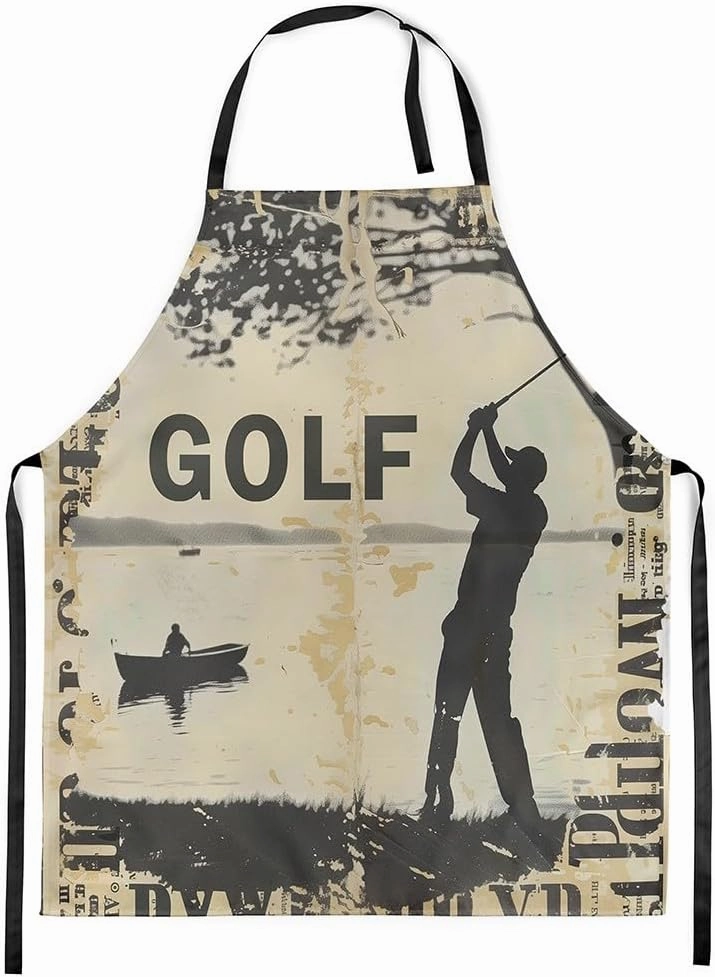 Sporting Theme Aprons for Men Women,Fashion Modern Sports Game Waterproof Apron
