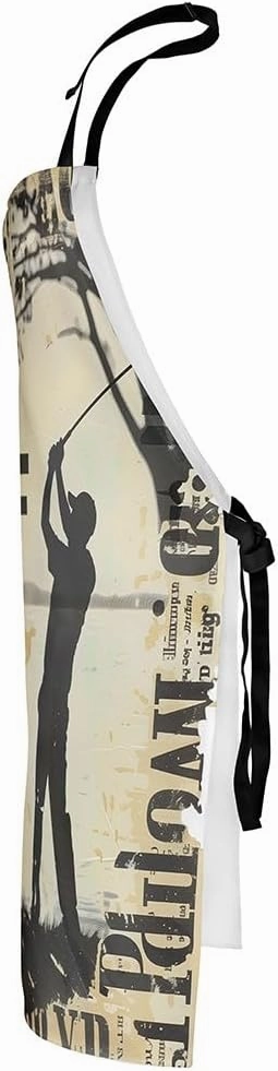 Sporting Theme Aprons for Men Women,Fashion Modern Sports Game Waterproof Apron