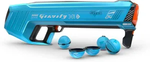 SPYRA Electric Water Bomb Launcher Outdoor Squirt Toy with LED Display, SpyraGravity, Blue