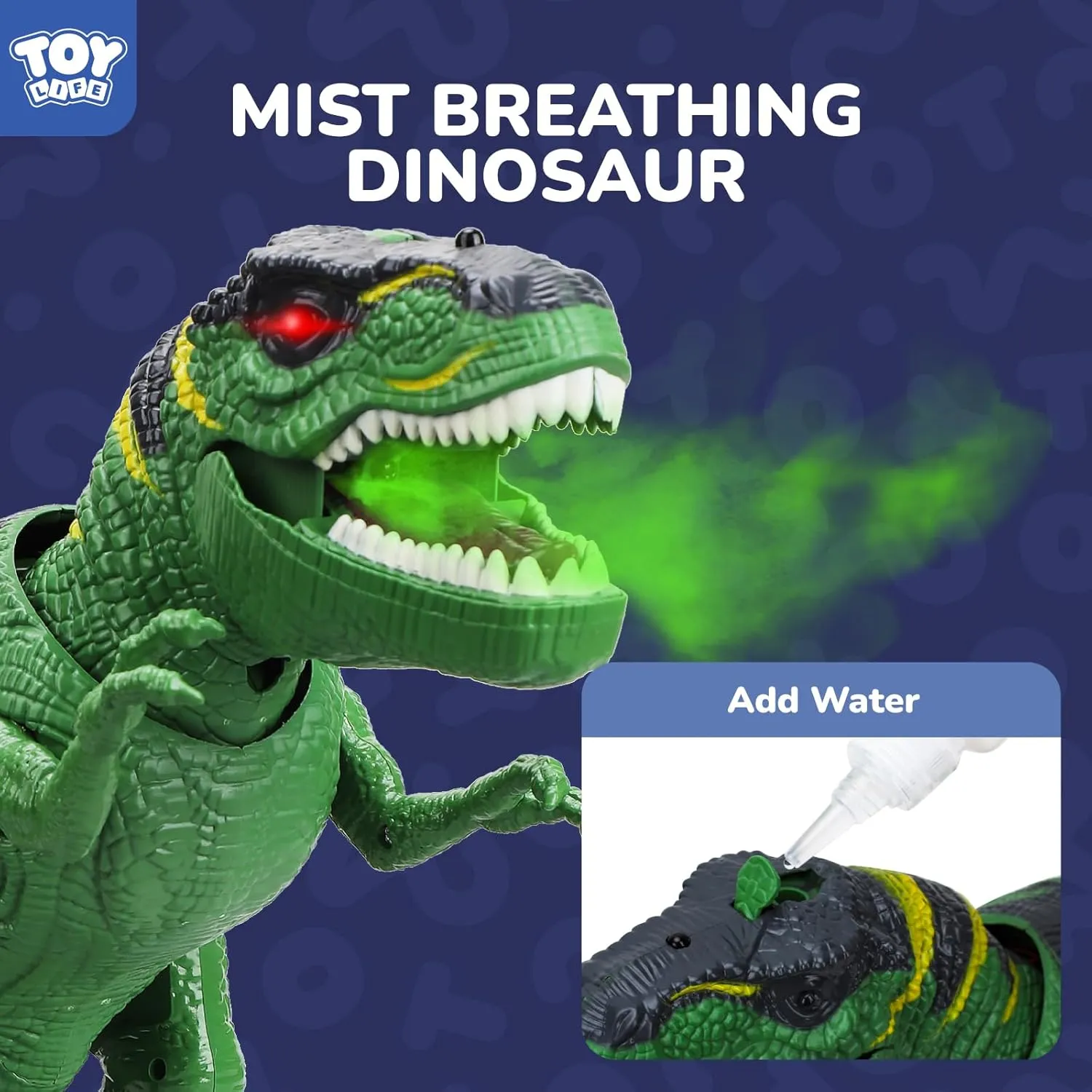 STEAM Life Remote Control Dinosaur Toys for Kids 3-5 5-7, Light Up & Realistic Roaring Sound, T rex Dinosaur Robot Toy for Boys & Girls (Green)