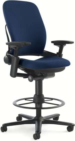 Steelcase Leap Fabric Stool, Navy