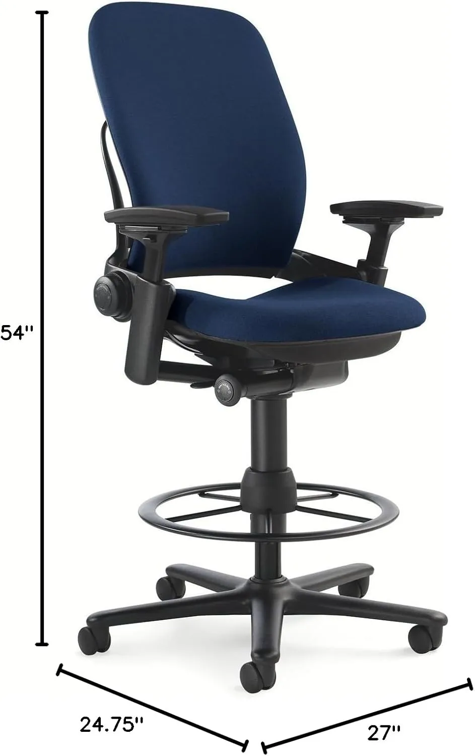 Steelcase Leap Fabric Stool, Navy