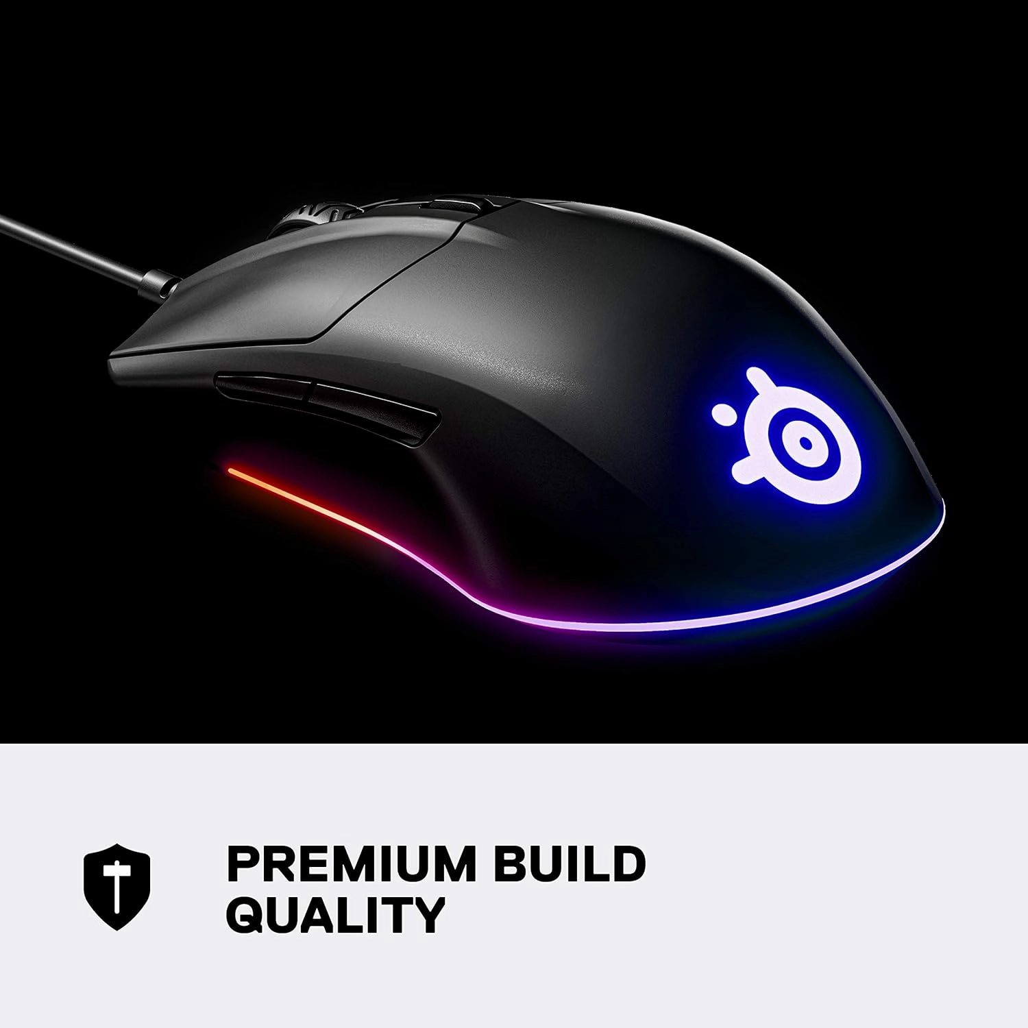 SteelSeries Rival 3 Gaming Mouse - 8,500 CPI TrueMove Core Optical Sensor - 6 Programmable Buttons - Split Trigger Buttons - Brilliant Prism RGB Lighting, Ergonomic, Black (Pack of 2)