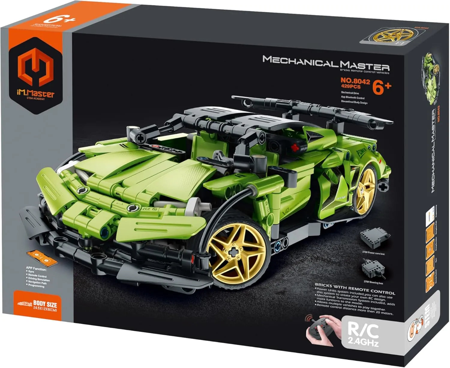 STEM Car Toy Building Toy Gift for Age 6 , APP Programming Remote Control 2in1Super Car Building Block Take Apart Toy, 429 Pcs DIY Building Kit, Learning Engineering Construction R/C Toys