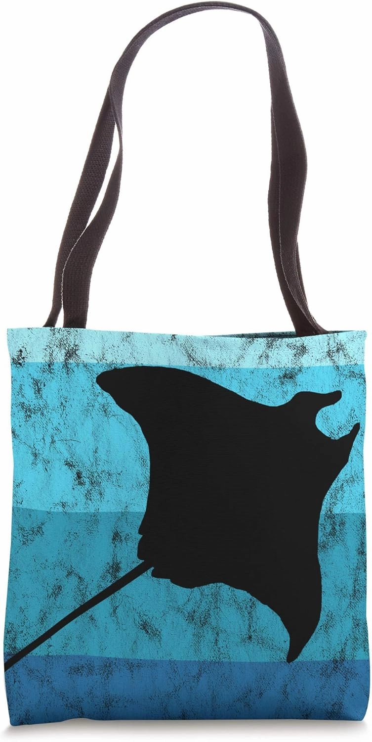 Stingray Manta Ray Retro Vintage Ocean Water Animal Sea Life Tote Bag