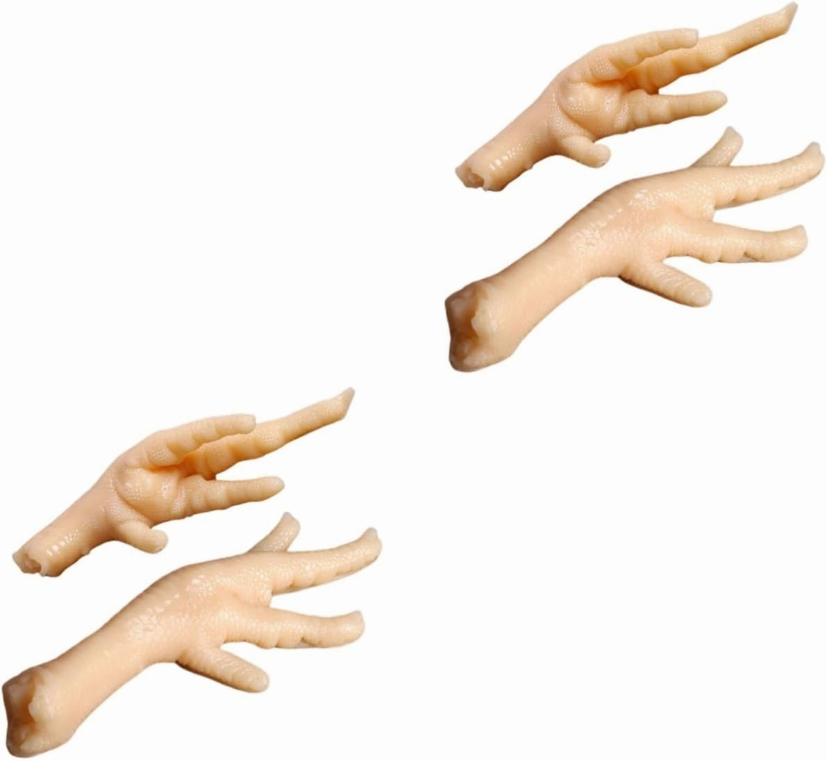 STOBAZA 2sets Artificial Chicken Feet Prop Creative Food Model Decorative Chicken Toe for Kitchen Display 2pcs*2