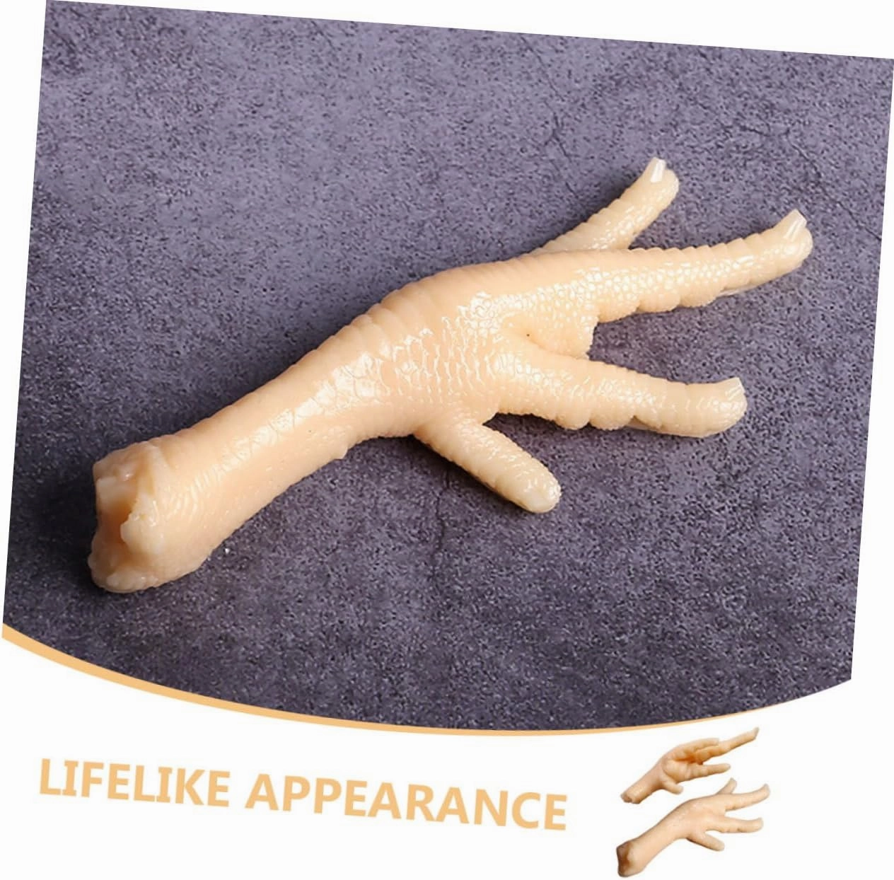 STOBAZA 2sets Artificial Chicken Feet Prop Creative Food Model Decorative Chicken Toe for Kitchen Display 2pcs*2