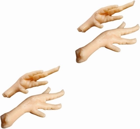 STOBAZA 2sets Artificial Chicken Feet Prop Creative Food Model Decorative Chicken Toe for Kitchen Display 2pcs*2