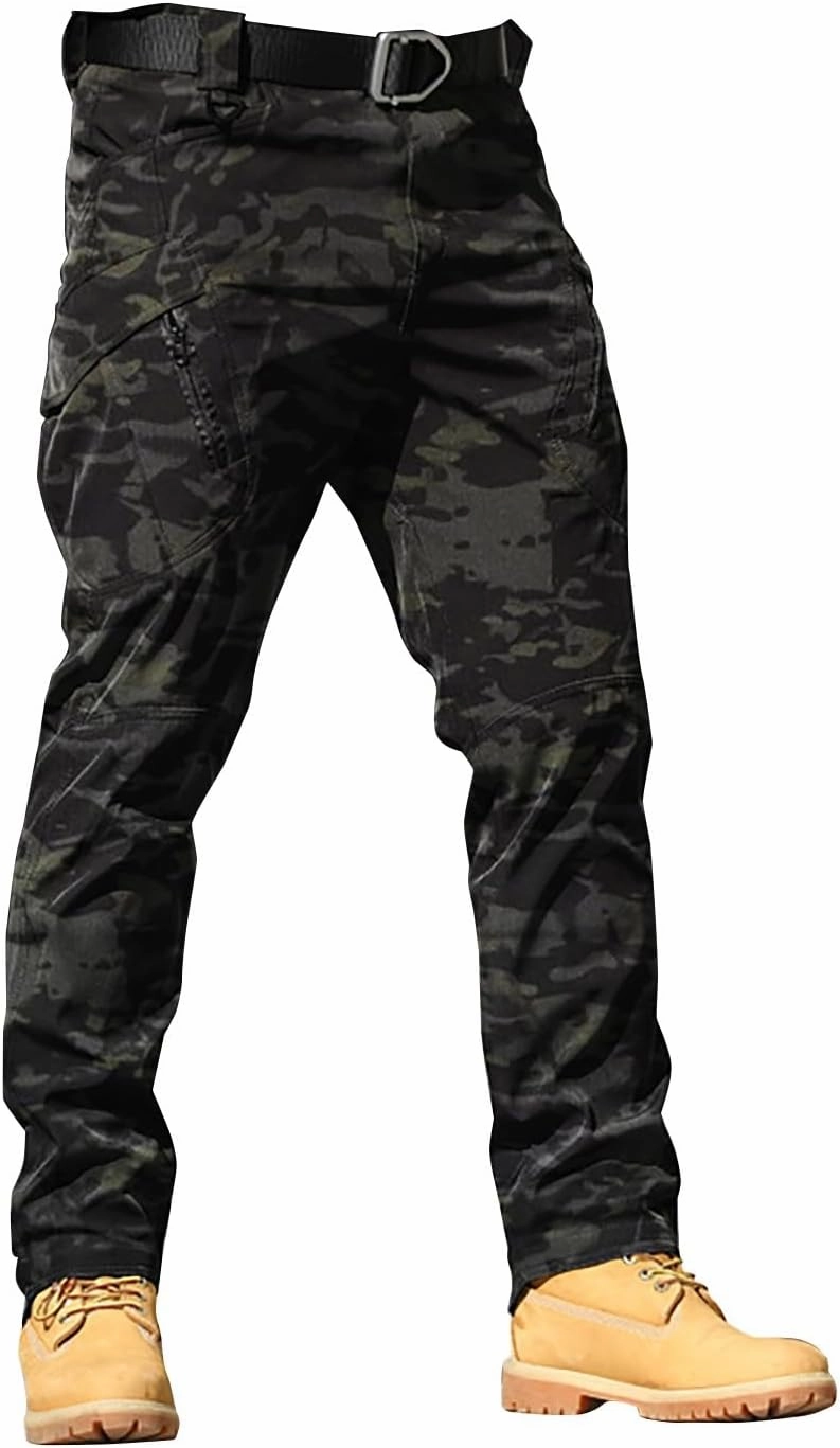 Stretch Tactical Pants for Men Water Resistant Ripstop Cargo Pants Outdoor Lightweight Work
