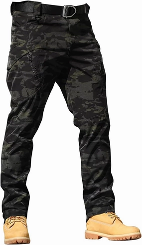 Stretch Tactical Pants for Men Water Resistant Ripstop Cargo Pants Outdoor Lightweight Work