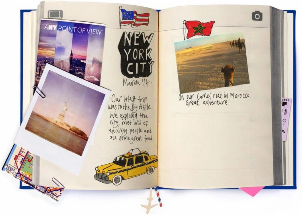 Suck UK My Travel Journal - Hardcover Organiser for Storing Memories, Places, Vacations and Trips
