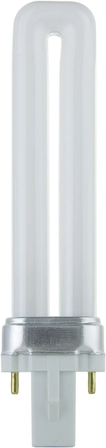 Sunlite 40501 PL7/SP41K Plugin U-Shaped Compact Fluorescent Lamp, 7 Watts, 360 Lumens, 4100K Cool White, 2-Pin (G23) Base, 10 Pack