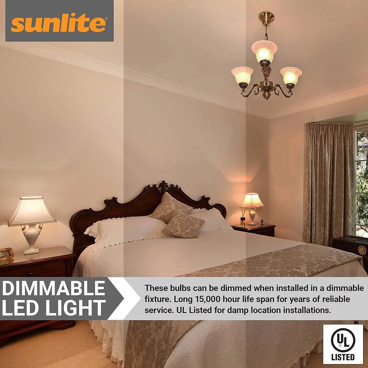 Sunlite A19 GU24 Dimmable Light Bulb, 14 Watts (100W Equivalent) 1500 Lumens, 2 Prong LED Twist and Lock Base, UL Listed, Rated for Enclosed Fixtures, 4000K Cool White, 6 Pack