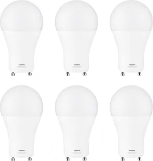 Sunlite A19 GU24 Dimmable Light Bulb, 14 Watts (100W Equivalent) 1500 Lumens, 2 Prong LED Twist and Lock Base, UL Listed, Rated for Enclosed Fixtures, 4000K Cool White, 6 Pack