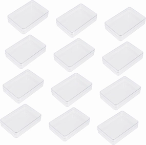 SUPVOX 12Pcs Boxes Clear Plastic Poker Card Storage Boxes Empty Cases for Home Office Organization Lightweight Rectangular Design for Easy Carrying Crafting Accessory