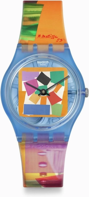 Swatch Casual Watch Transparent Quartz Bio-sourced Art Journey Matisse's Snail