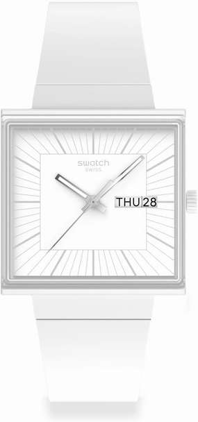 Swatch Casual Watch Unisex White Quartz Bioceramic What IF…ALLWHITE?