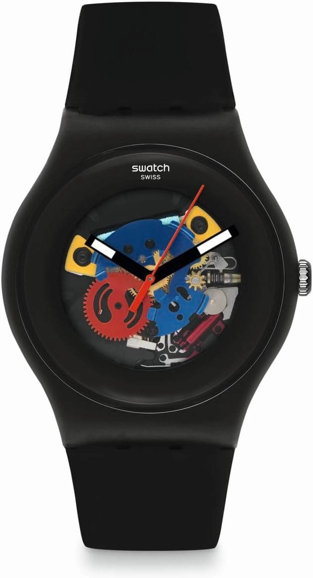 Swatch New Gent BIO-SOURCED Black Lacquered Again Quartz Watch