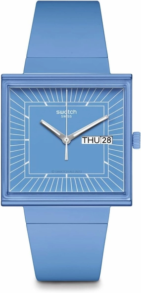 Swatch Unisex Casual Watch Blue Bioceramic Quartz What IF?…Sky