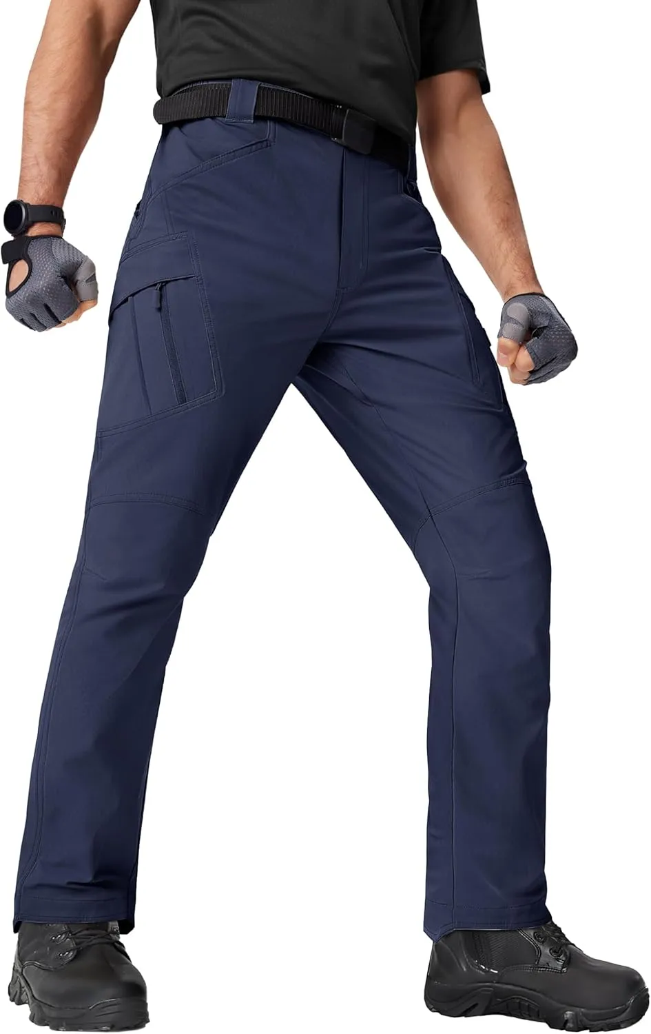 TACVASEN Men's Cargo Work Pants Construction Tactical Water Resistant Lightweight Outdoor Hiking Pants with 9 Pockets