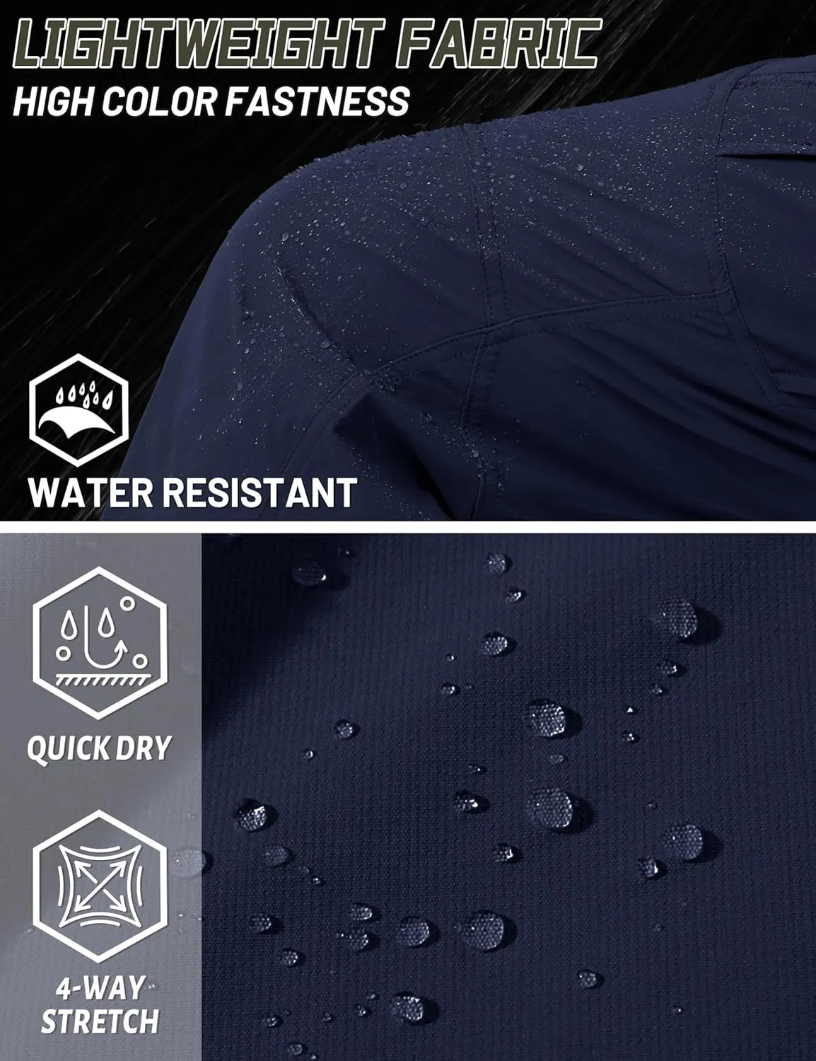 TACVASEN Men's Cargo Work Pants Construction Tactical Water Resistant Lightweight Outdoor Hiking Pants with 9 Pockets