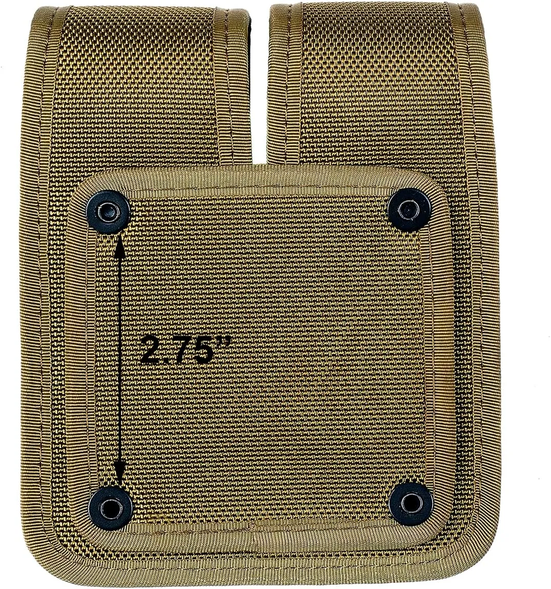 TAFTACFR Molded Double Mag Pouch Holster with Double and Single Stack Magazines .380, 9mm & 40 Cal for S&W M&P Ruger Glock Walther H&K