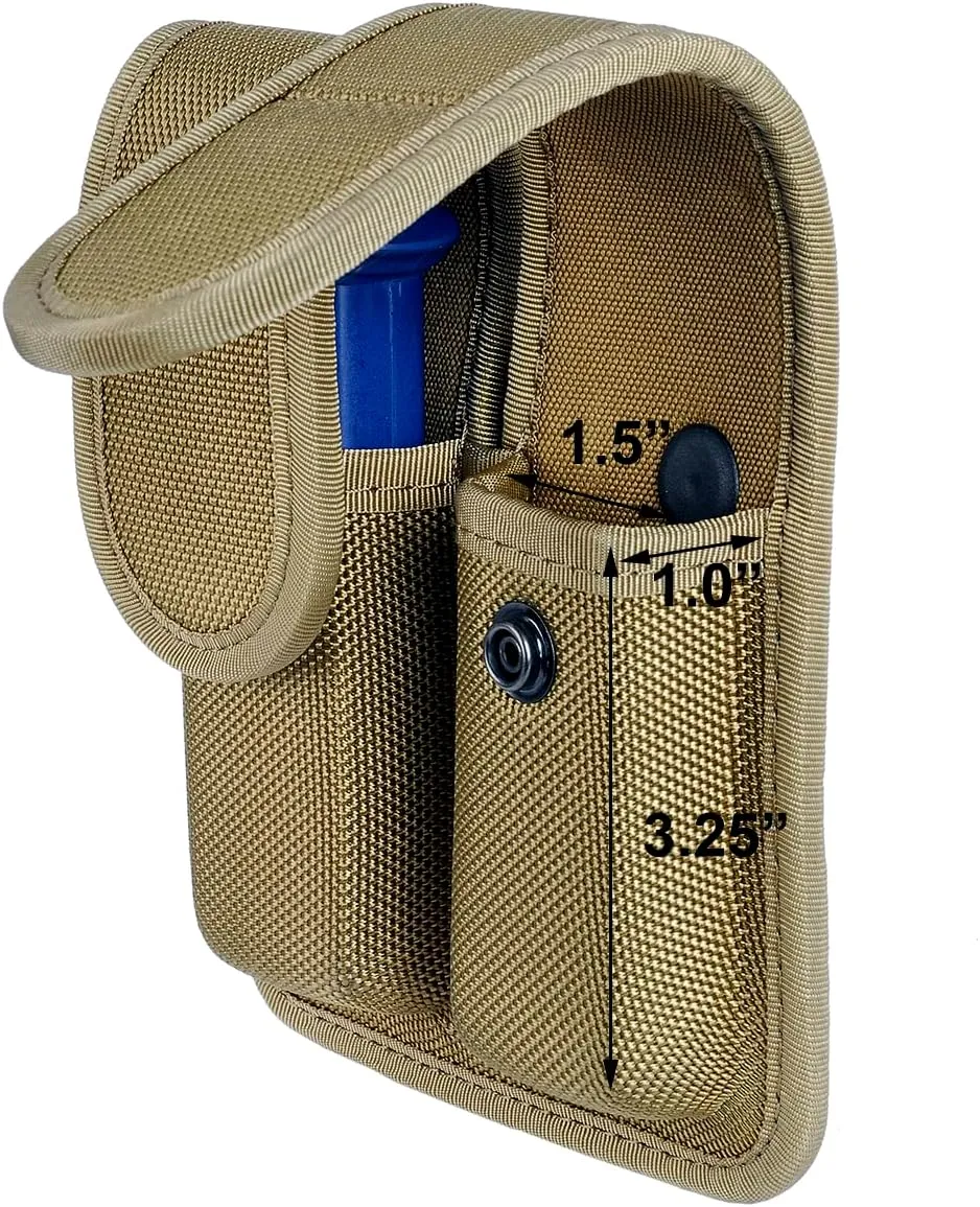 TAFTACFR Molded Double Mag Pouch Holster with Double and Single Stack Magazines .380, 9mm & 40 Cal for S&W M&P Ruger Glock Walther H&K