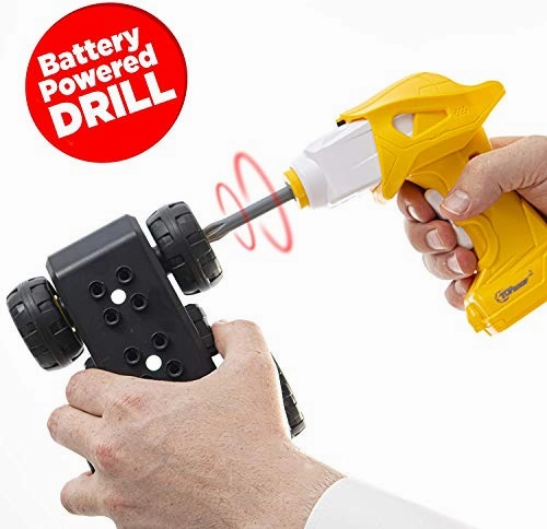 Take Apart Toys with Electric Drill | Converts to Remote Control Car | 3 in one Construction Truck Take Apart Toy for Boys | Gift Toys for Boys 3,4,5,6,7 Year Olds | Kids Stem Building Toy