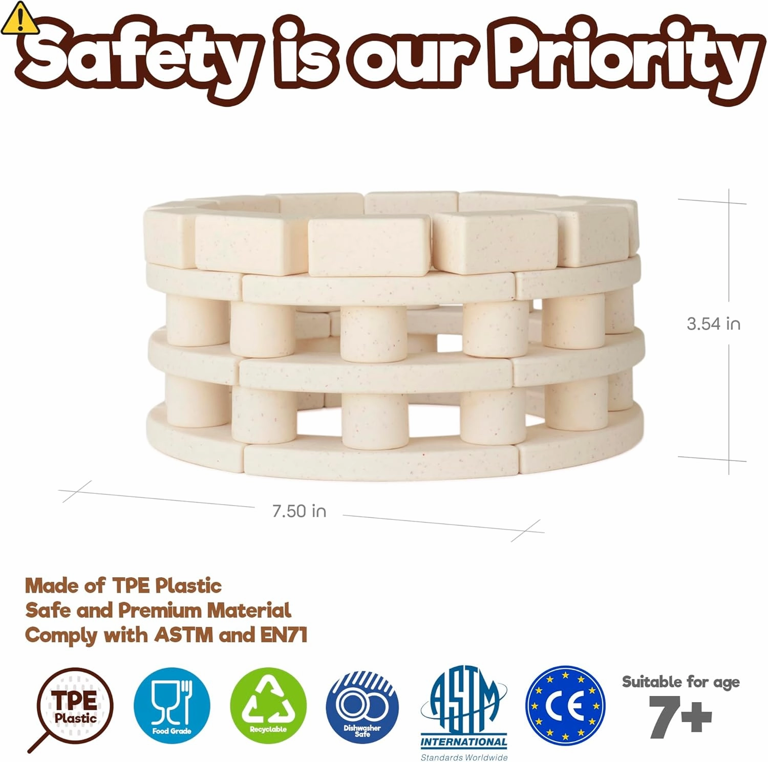 Taksa Toys Arch-Kid-Tech Roman Theater STEM Building Blocks Kit - 54-Piece Premium Educational Set for Kids Ages 7-10  Years - Indoor Architectural Construction Games - Montessori Learning Toys