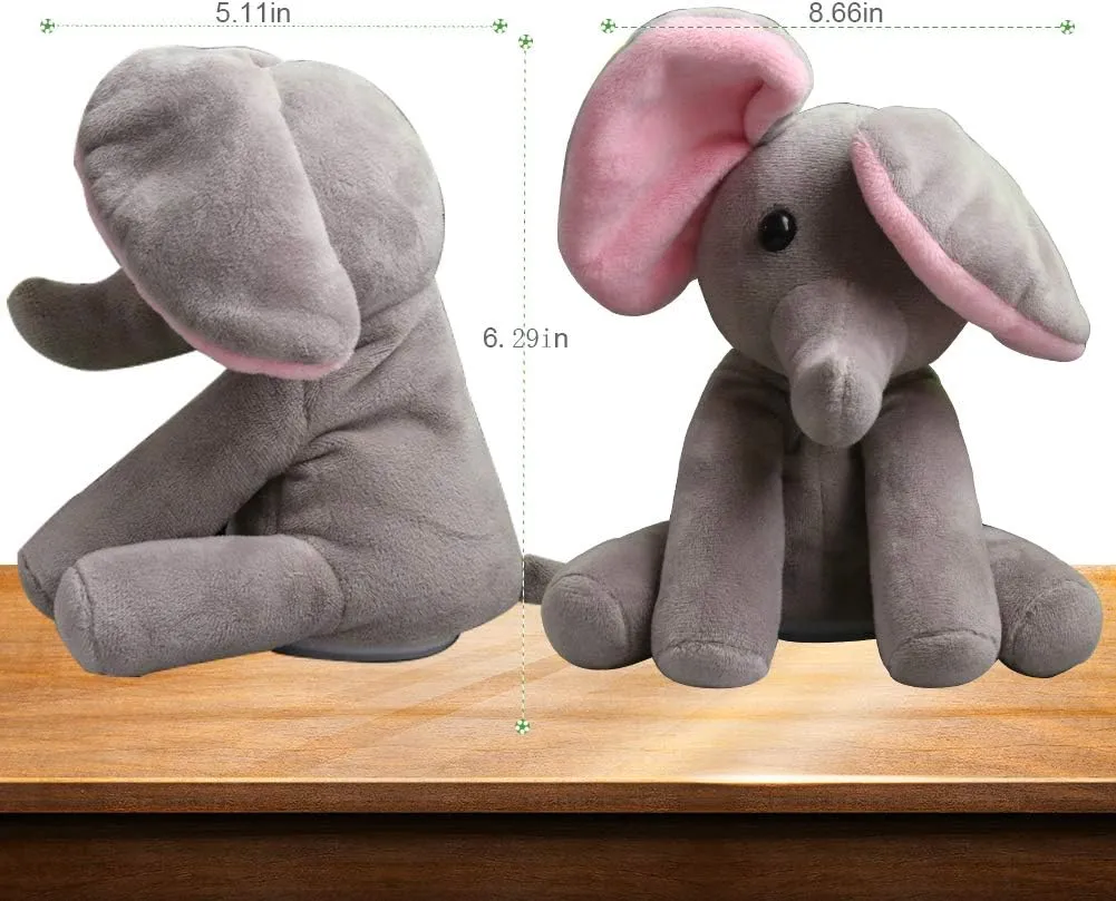 Talking Elephant, Interactive Stuffed Plush Animal Talking Toy Cute Sound Effects with Repeats Your Said Voice, Best Buddy for Kids Gift Age 3 