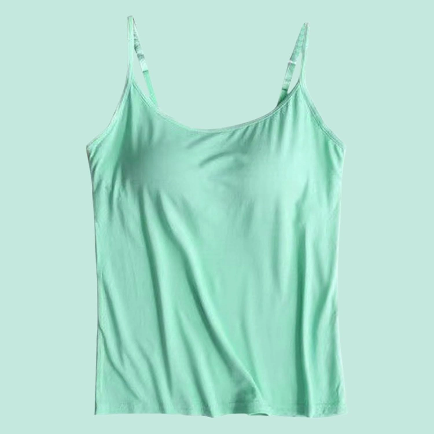 Tank Tops for Women 2024 Cushion Halter Vest without Steel Ring Cup Outside Wear Underwear Women's Cotton