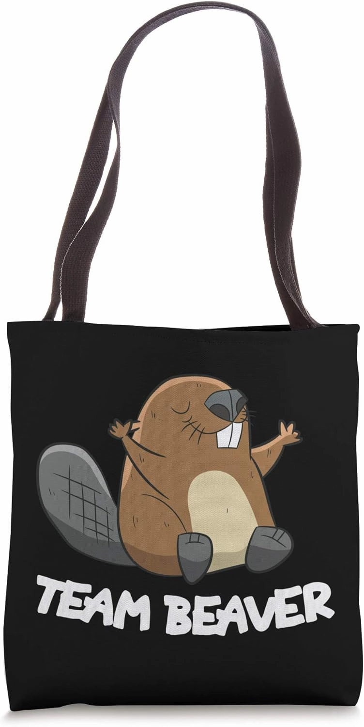 Team Beaver Funny Beaver Tote Bag