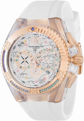 Technomarine Women's Cruise Dream Stainless Steel Quartz Watch with Silicone Strap, White, 26 (Model: TM-119022)